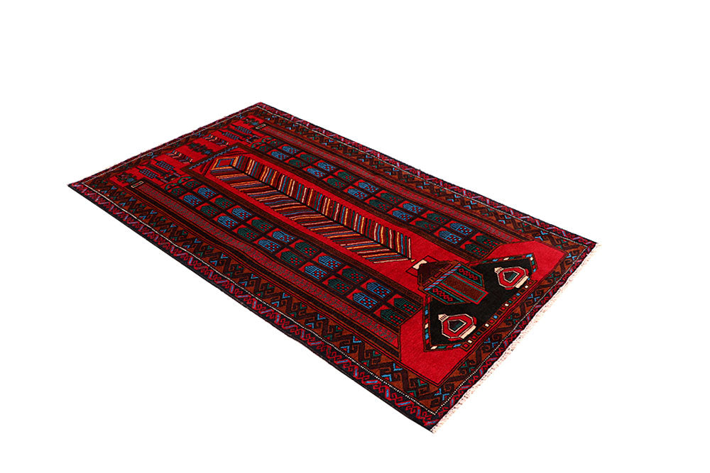 Firebrick Baluchi 3' 9 x 6' 1 - No. 64345 - ALRUG Rug Store