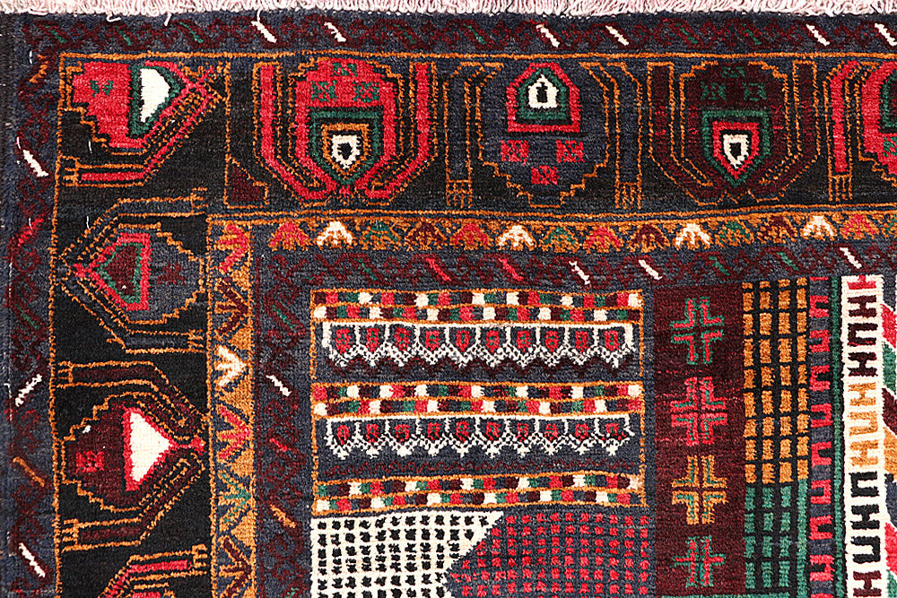 Multi Colored Baluchi 3' 9 x 5' 9 - No. 64346 - ALRUG Rug Store