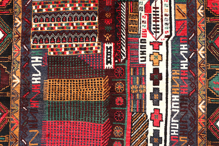 Multi Colored Baluchi 3' 9 x 5' 9 - No. 64346 - ALRUG Rug Store