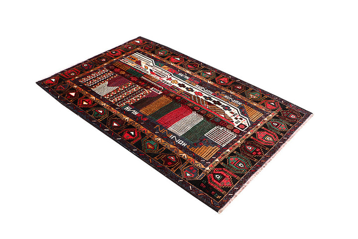 Multi Colored Baluchi 3' 9 x 5' 9 - No. 64346 - ALRUG Rug Store