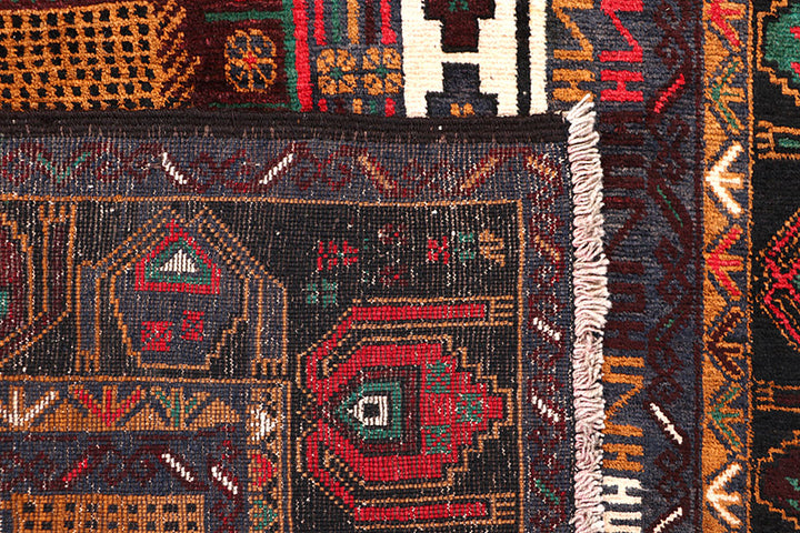Multi Colored Baluchi 3' 9 x 5' 9 - No. 64346 - ALRUG Rug Store