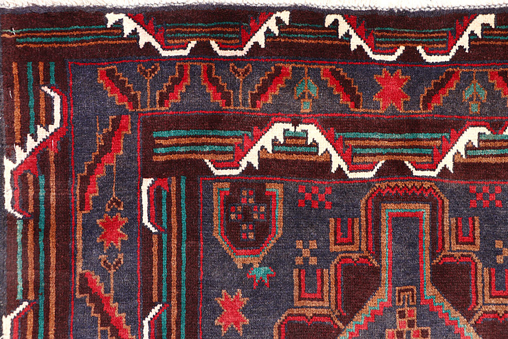 Light Slate Grey Baluchi 3' 6 x 5' 11 - No. 64347 - ALRUG Rug Store