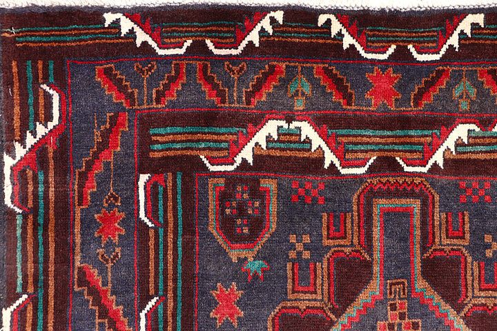 Light Slate Grey Baluchi 3' 6 x 5' 11 - No. 64347 - ALRUG Rug Store