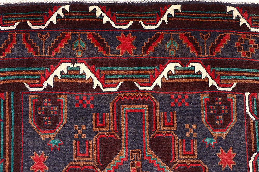 Light Slate Grey Baluchi 3' 6 x 5' 11 - No. 64347 - ALRUG Rug Store