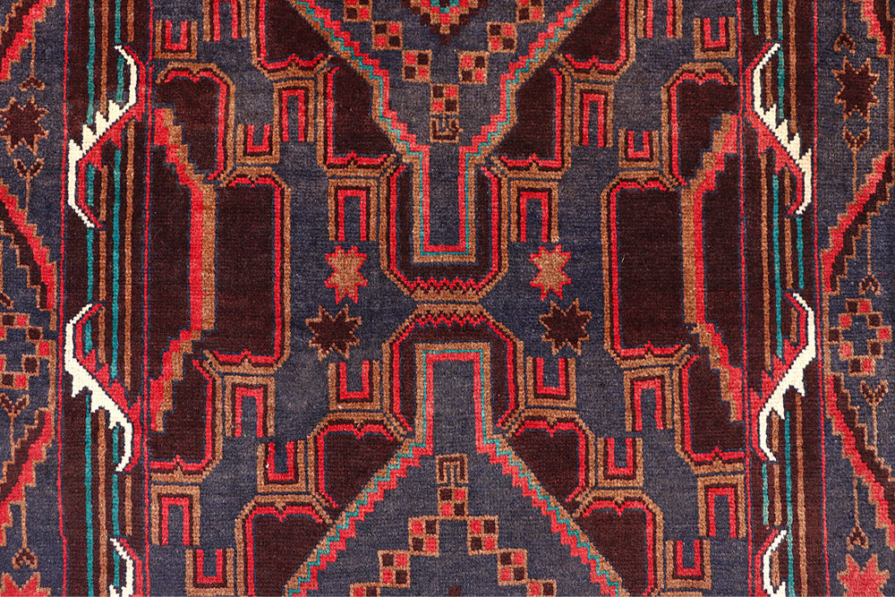 Light Slate Grey Baluchi 3' 6 x 5' 11 - No. 64347 - ALRUG Rug Store