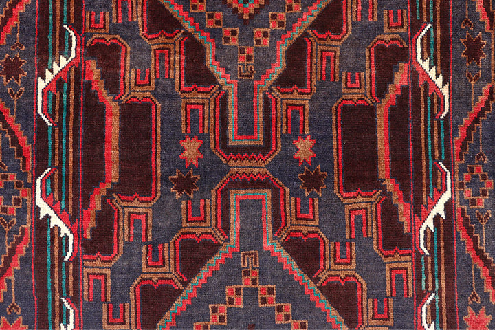 Light Slate Grey Baluchi 3' 6 x 5' 11 - No. 64347 - ALRUG Rug Store