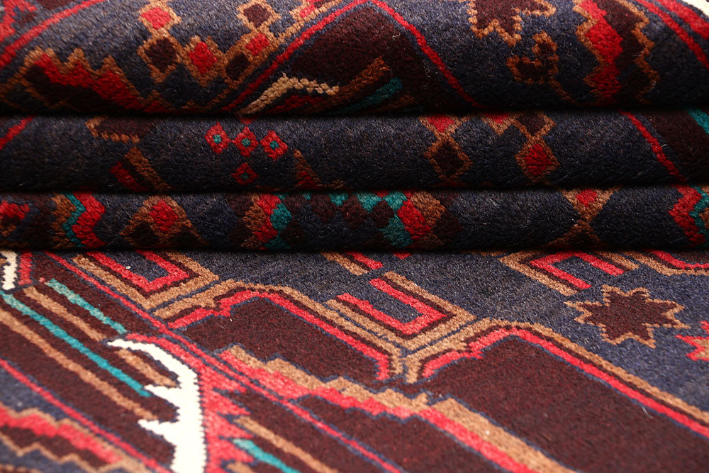 Light Slate Grey Baluchi 3' 6 x 5' 11 - No. 64347 - ALRUG Rug Store