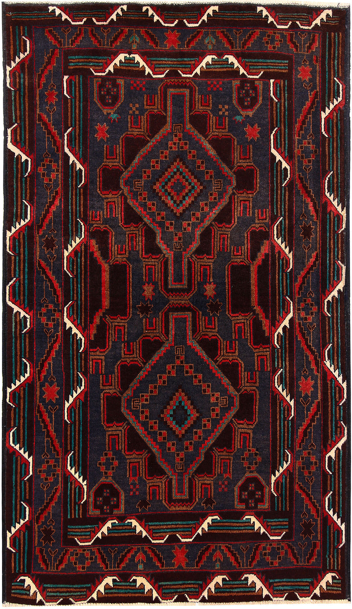 Light Slate Grey Baluchi 3' 6 x 5' 11 - No. 64347 - ALRUG Rug Store