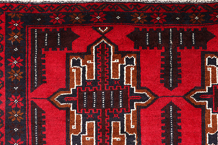 Firebrick Baluchi 3' 4 x 6' 4 - No. 64348 - ALRUG Rug Store