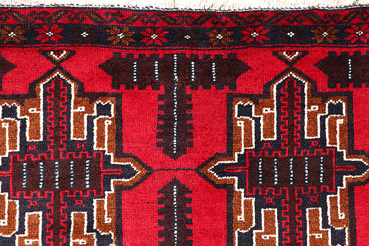 Firebrick Baluchi 3' 4 x 6' 4 - No. 64348 - ALRUG Rug Store