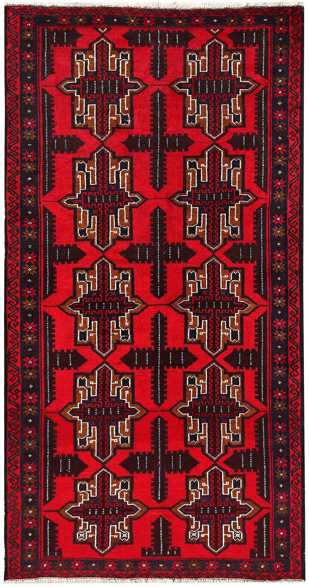 Firebrick Baluchi 3' 4 x 6' 4 - No. 64348 - ALRUG Rug Store