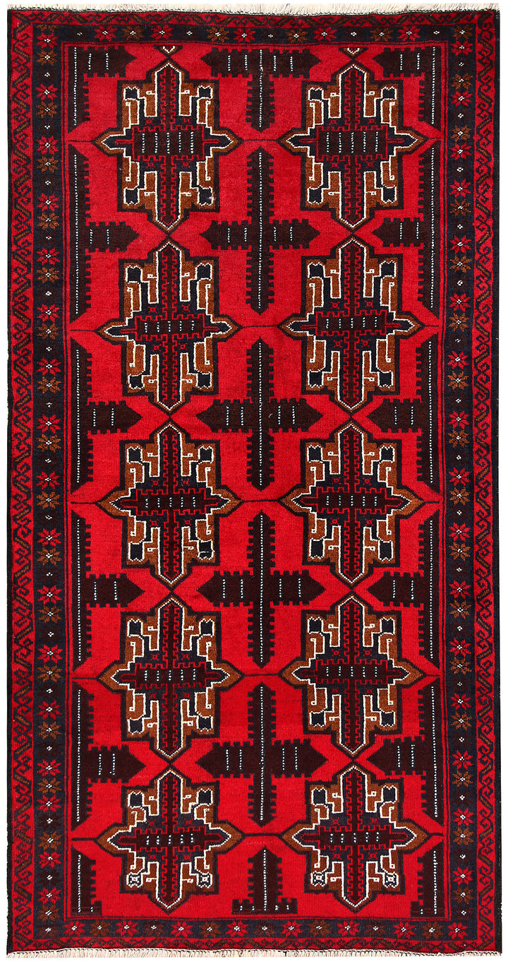 Firebrick Baluchi 3' 4 x 6' 4 - No. 64348 - ALRUG Rug Store