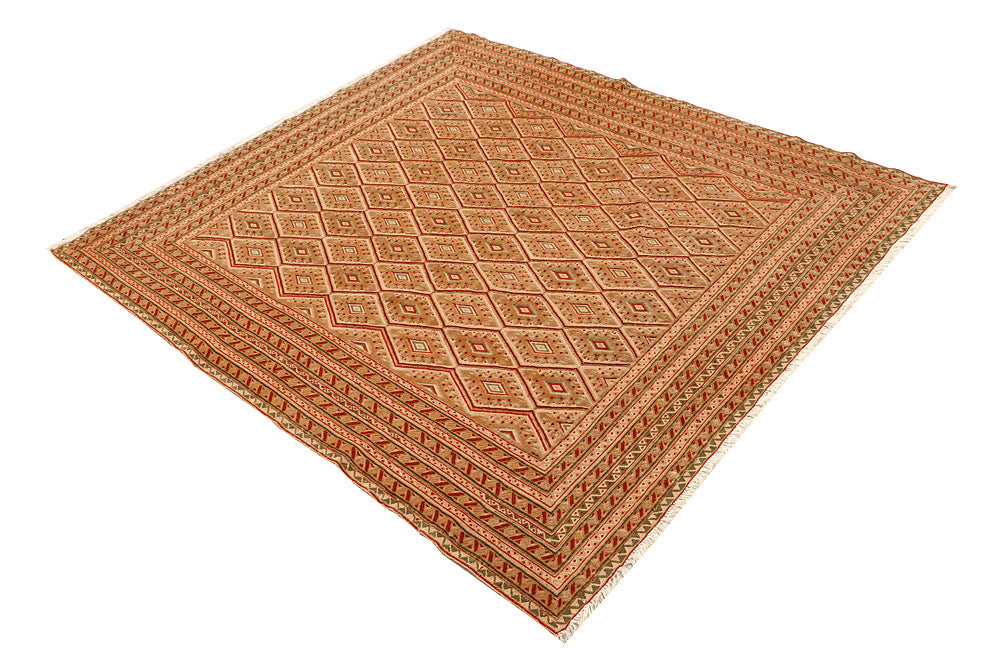 Tan Mashwani 5' 1 x 5' 6 - No. 64378 - ALRUG Rug Store
