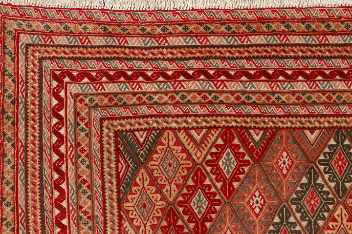 Multi Colored Mashwani 6' 1 x 7' 9 - No. 64390 - ALRUG Rug Store