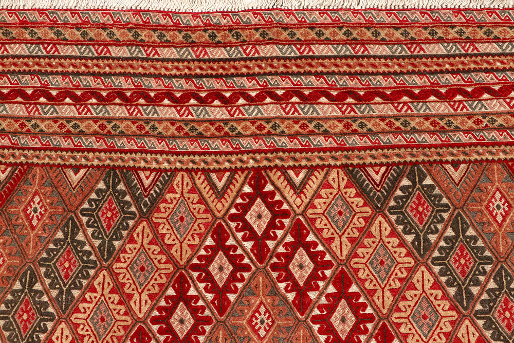 Multi Colored Mashwani 6' 1 x 7' 9 - No. 64390 - ALRUG Rug Store