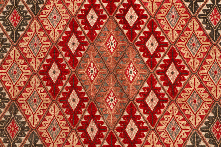 Multi Colored Mashwani 6' 1 x 7' 9 - No. 64390 - ALRUG Rug Store