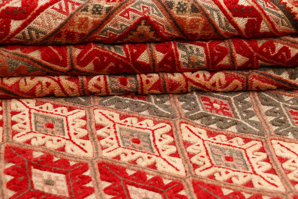 Multi Colored Mashwani 6' 1 x 7' 9 - No. 64390 - ALRUG Rug Store