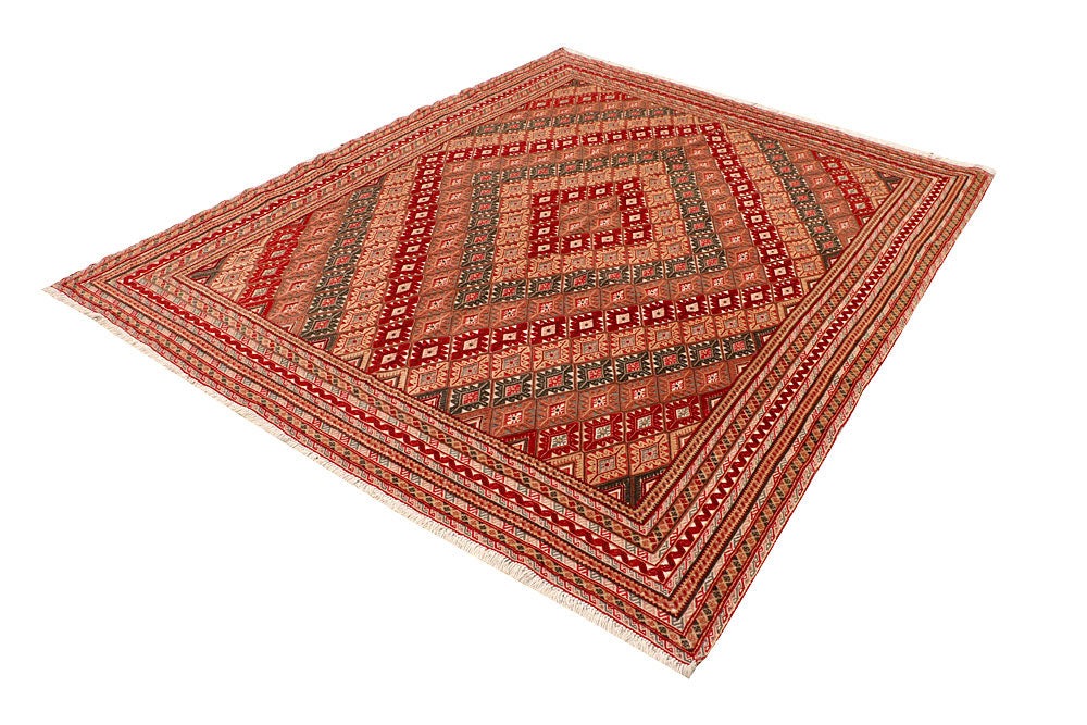 Multi Colored Mashwani 6' 1 x 7' 9 - No. 64390 - ALRUG Rug Store