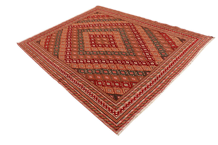 Multi Colored Mashwani 6' 1 x 7' 9 - No. 64390 - ALRUG Rug Store
