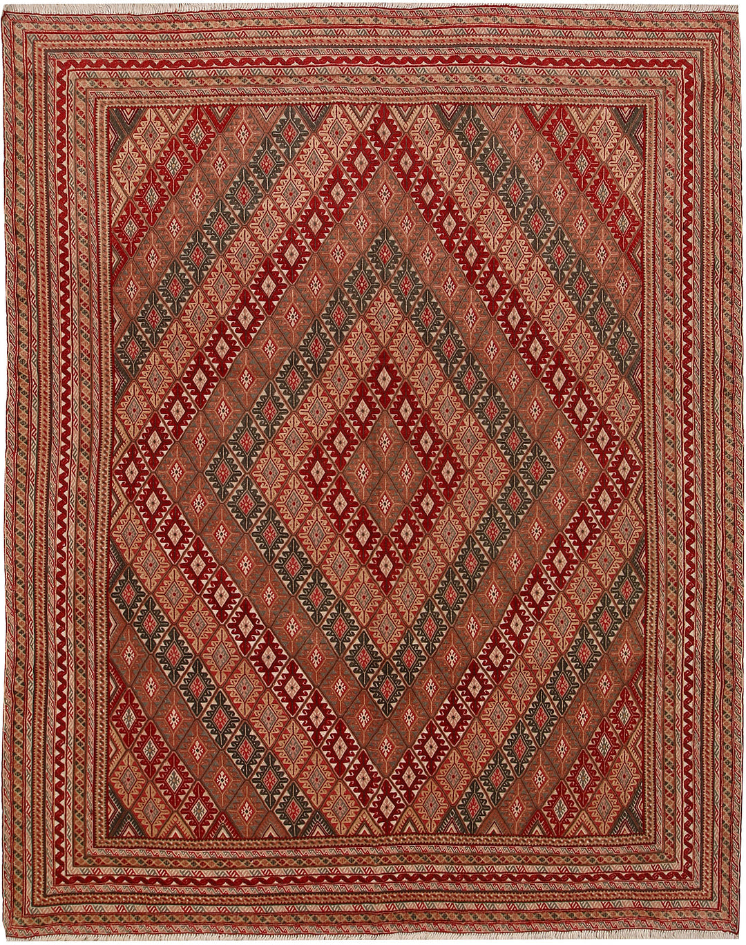 Multi Colored Mashwani 6' 1 x 7' 9 - No. 64390 - ALRUG Rug Store