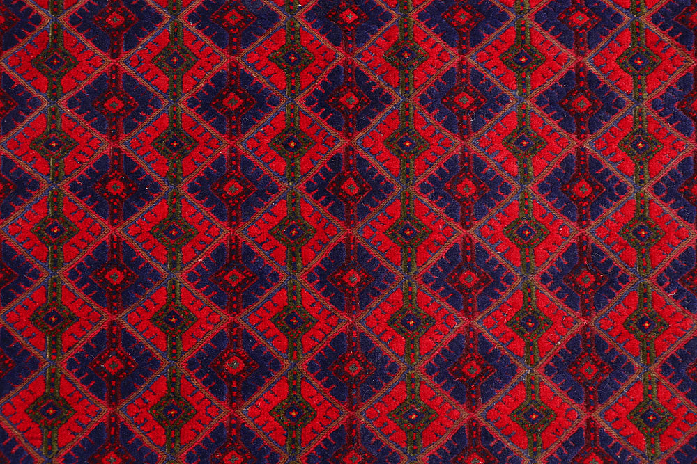 Dark Red Mashwani 4' 10 x 6' 5 - No. 64391 - ALRUG Rug Store