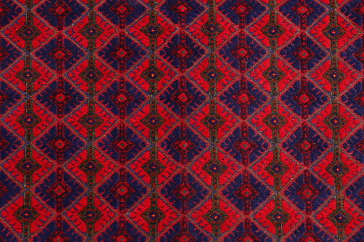 Dark Red Mashwani 4' 10 x 6' 5 - No. 64391 - ALRUG Rug Store
