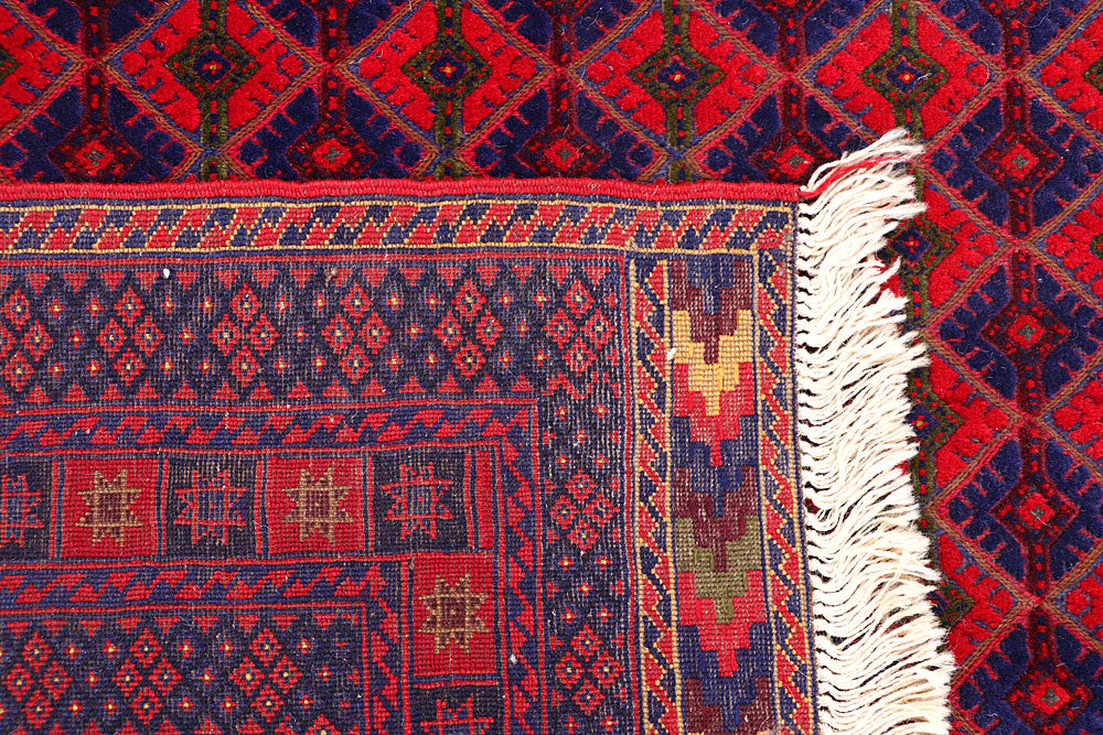 Dark Red Mashwani 4' 10 x 6' 5 - No. 64391 - ALRUG Rug Store