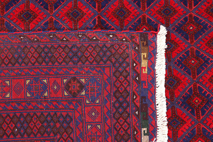 Dark Red Mashwani 4' 11 x 6' 3 - No. 64393