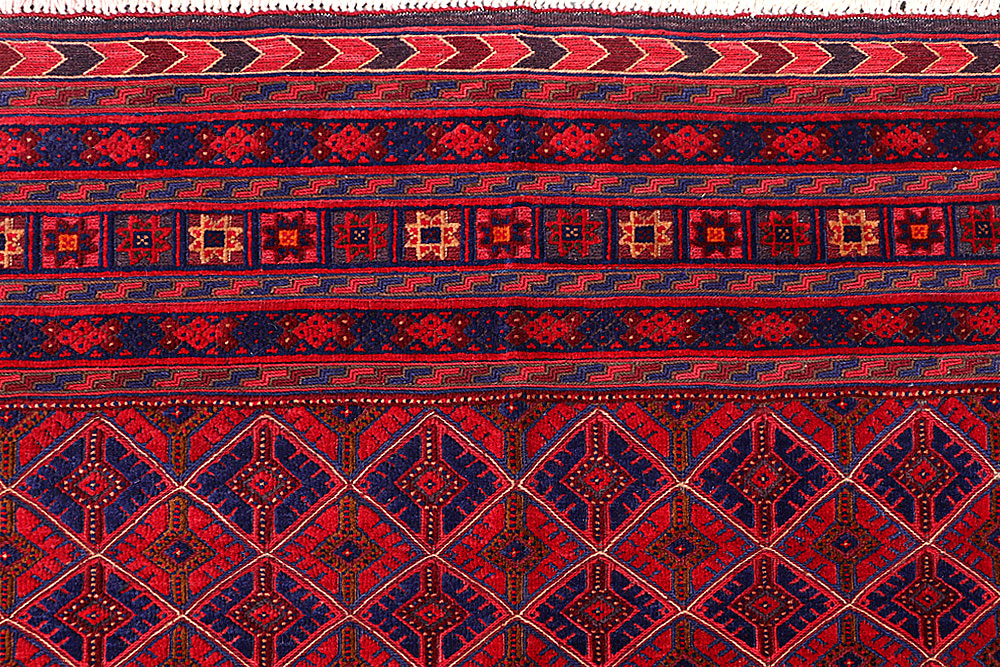 Dark Red Mashwani 5' x 6' 7 - No. 64394 - ALRUG Rug Store