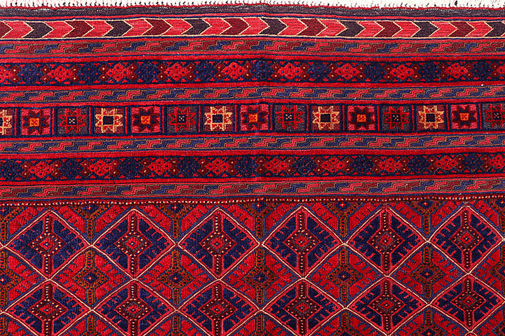 Dark Red Mashwani 5' x 6' 7 - No. 64394 - ALRUG Rug Store