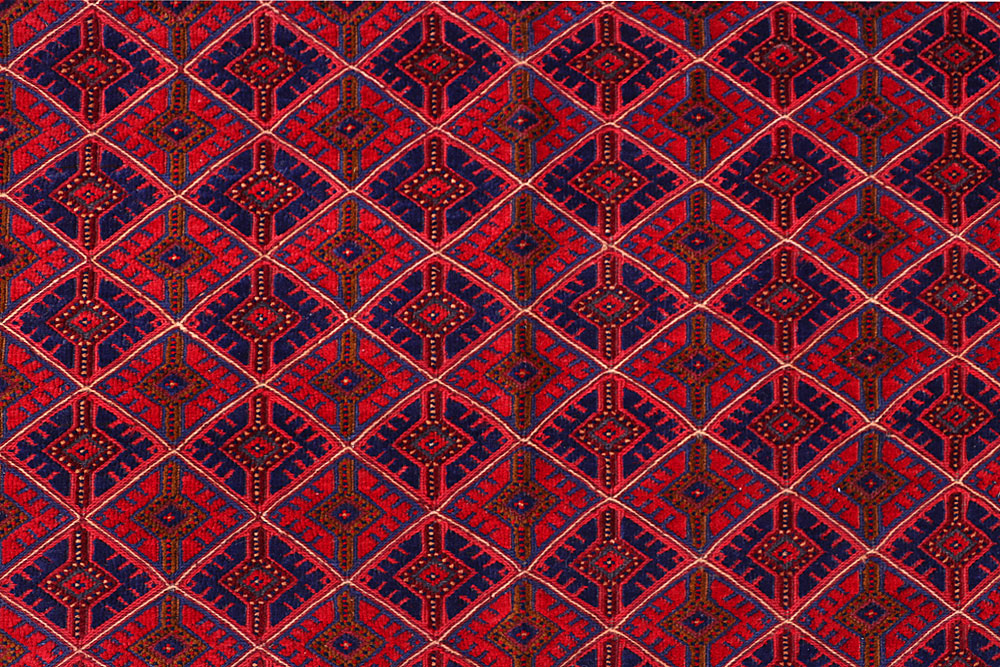 Dark Red Mashwani 5' x 6' 7 - No. 64394 - ALRUG Rug Store