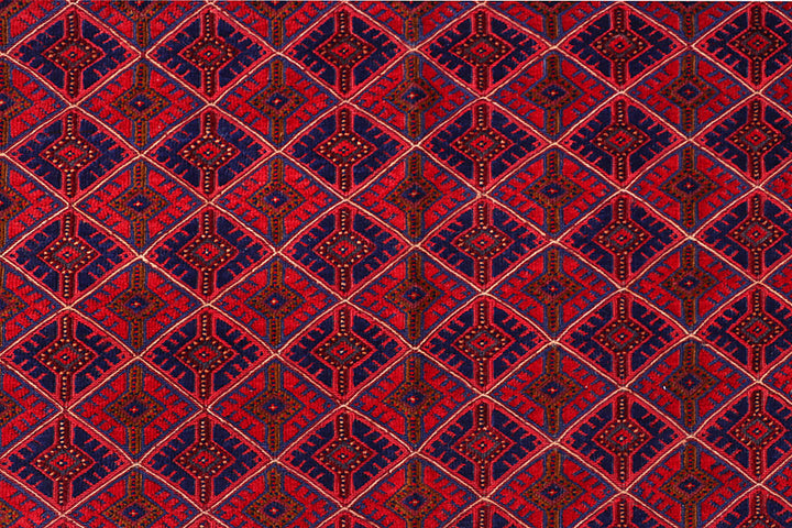 Dark Red Mashwani 5' x 6' 7 - No. 64394 - ALRUG Rug Store