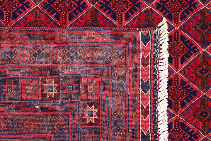 Dark Red Mashwani 5' x 6' 7 - No. 64394 - ALRUG Rug Store