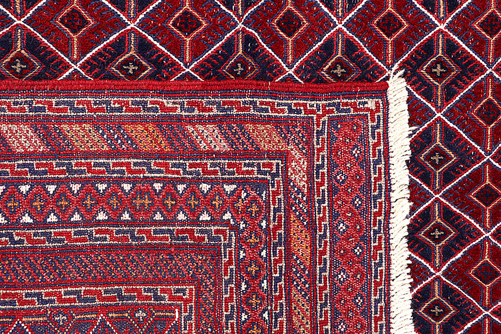 Dark Red Mashwani 5' 2 x 6' 5 - No. 64395 - ALRUG Rug Store