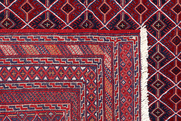 Dark Red Mashwani 5' 2 x 6' 5 - No. 64395 - ALRUG Rug Store