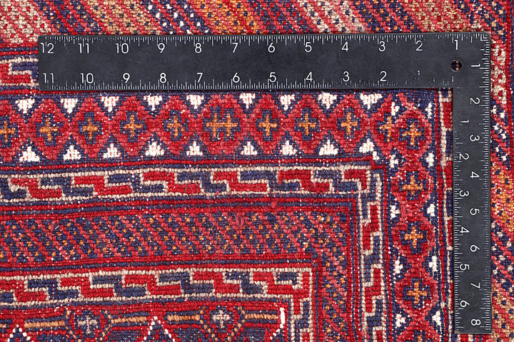 Dark Red Mashwani 5' 2 x 6' 5 - No. 64395 - ALRUG Rug Store