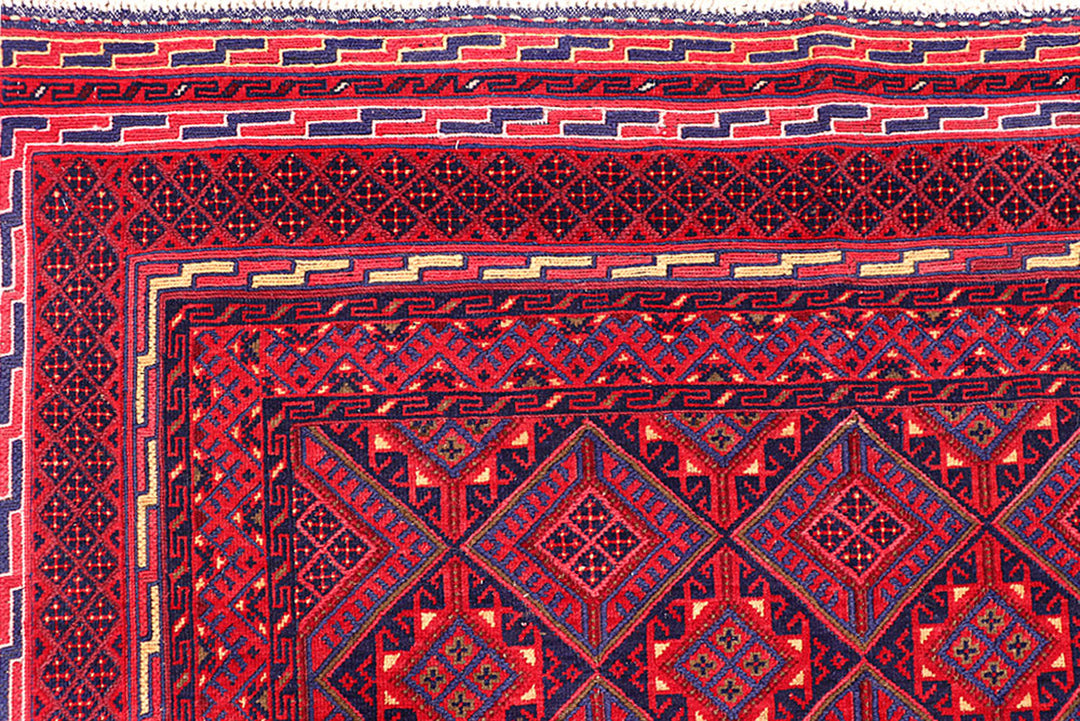Dark Red Mashwani 4' 6 x 5' 11 - No. 64396