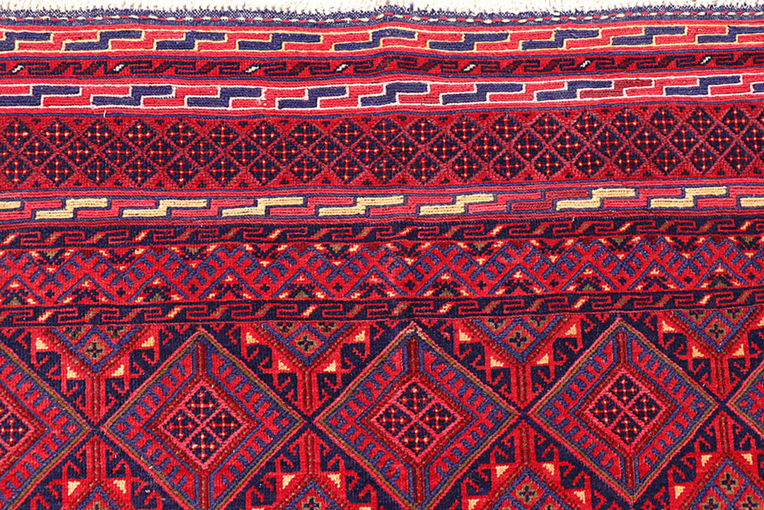 Dark Red Mashwani 4' 6 x 5' 11 - No. 64396