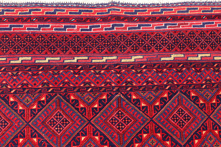 Dark Red Mashwani 4' 6 x 5' 11 - No. 64396