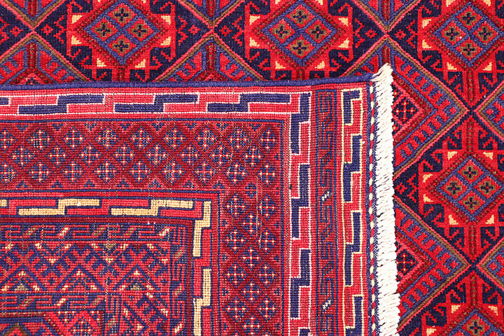 Dark Red Mashwani 4' 6 x 5' 11 - No. 64396