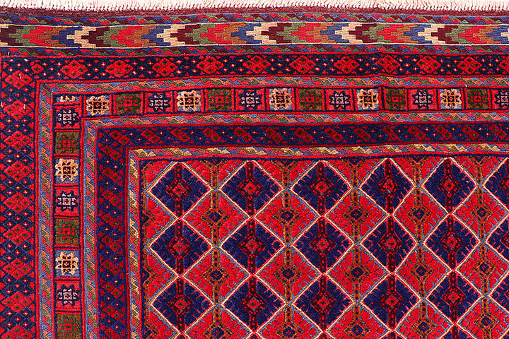Dark Red Mashwani 4' 11 x 6' 8 - No. 64397 - ALRUG Rug Store