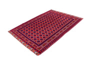 Dark Red Mashwani 4' 11 x 6' 8 - No. 64397 - ALRUG Rug Store