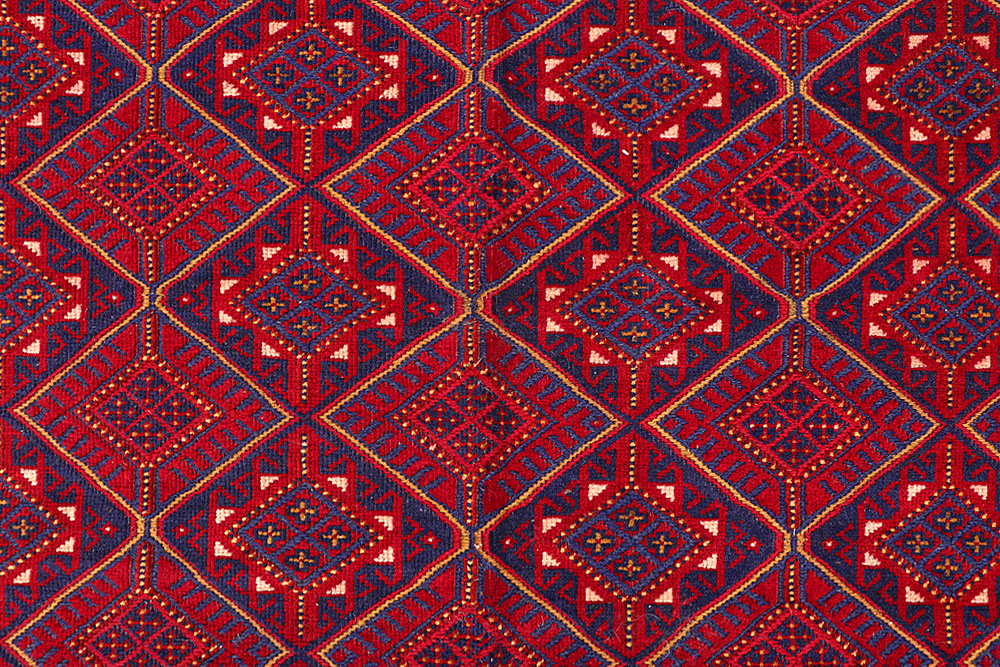 Dark Red Mashwani 6' 2 x 9' - No. 64398 - ALRUG Rug Store