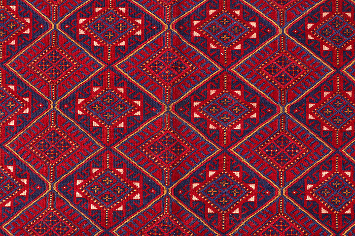 Dark Red Mashwani 6' 2 x 9' - No. 64398 - ALRUG Rug Store
