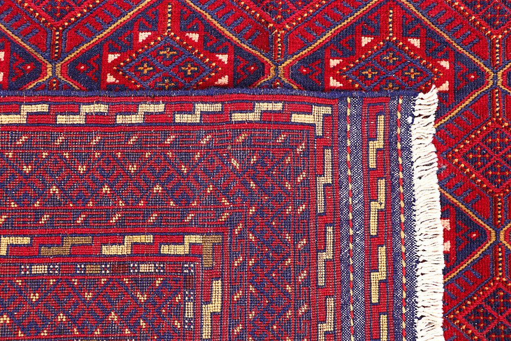Dark Red Mashwani 6' 2 x 9' - No. 64398 - ALRUG Rug Store