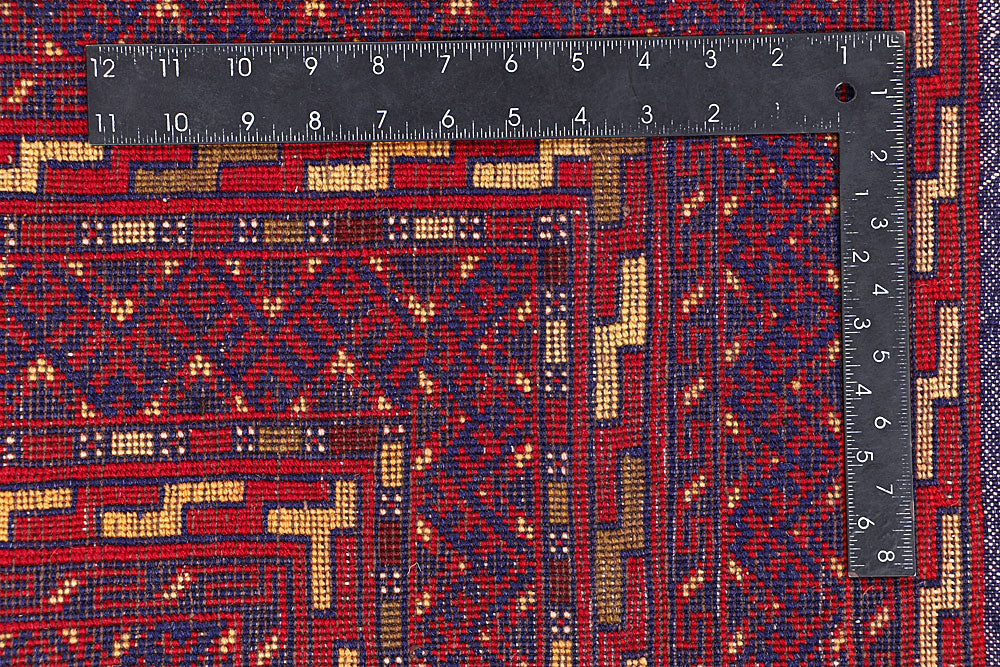 Dark Red Mashwani 6' 2 x 9' - No. 64398 - ALRUG Rug Store