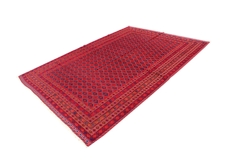 Dark Red Mashwani 6' 8 x 9' 6 - No. 64399 - ALRUG Rug Store