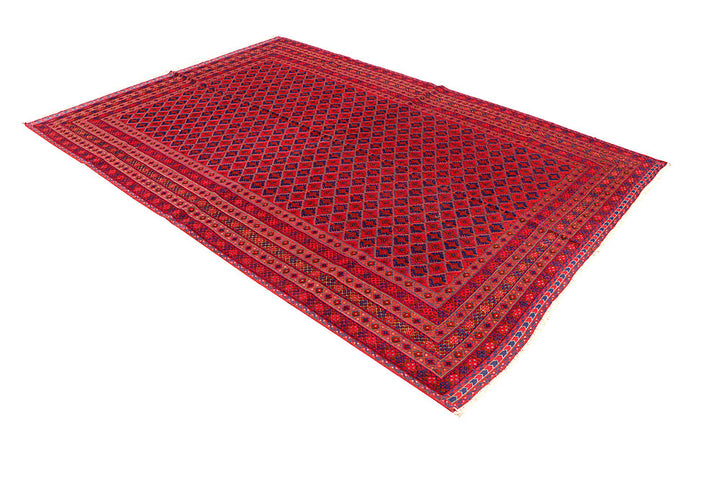 Dark Red Mashwani 6' 8 x 9' 6 - No. 64399 - ALRUG Rug Store