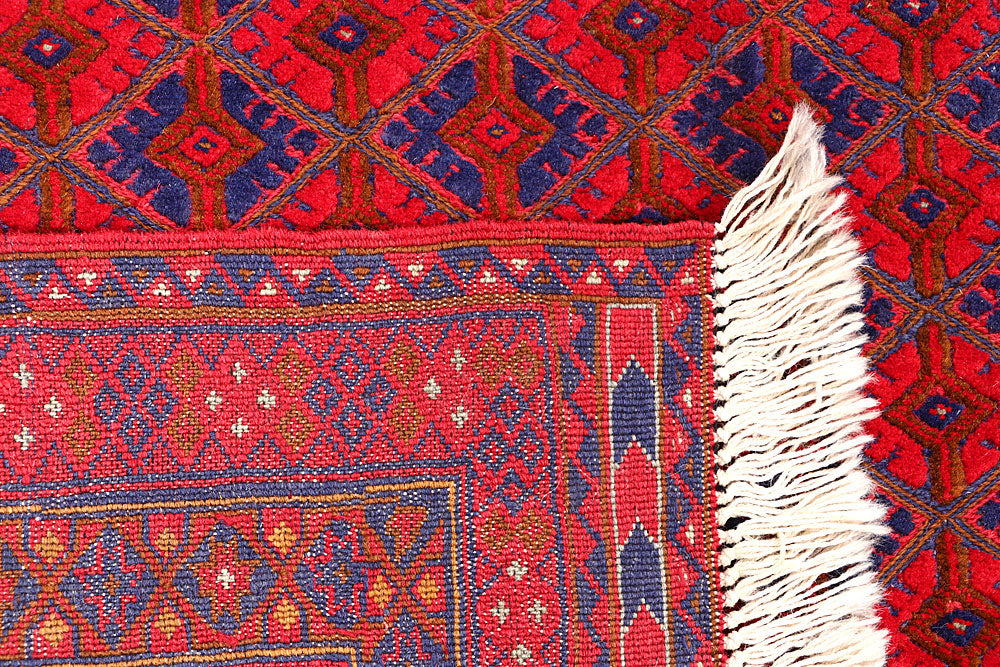 Dark Red Mashwani 6' 8 x 9' 6 - No. 64399 - ALRUG Rug Store