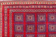Dark Red Mashwani 6' 9 x 8' 10 - No. 64400 - ALRUG Rug Store